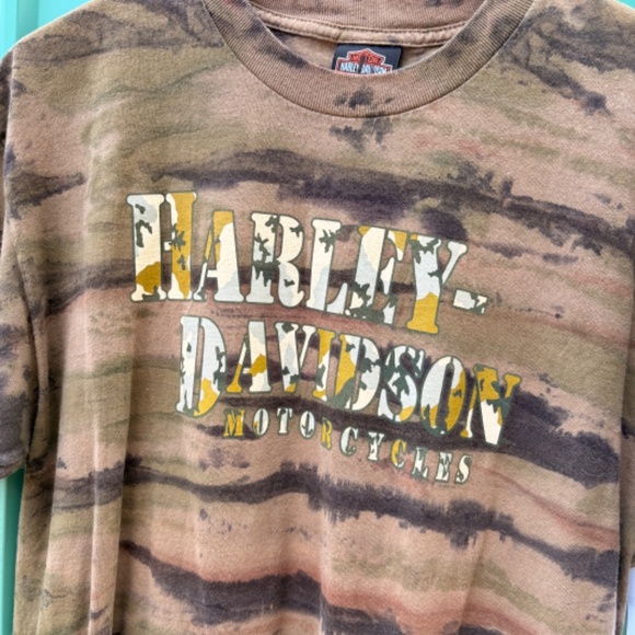HARLEY DAVIDSON Camo t-shirt men's Large Sherbrooke Quebec Canada moto - Picture 2 of 4
